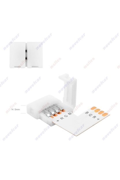 Rgbw 12mm Şerit Ledlere Köşe Dönüş Seti Lehimsiz (1 DÖNÜŞ) - Görsel 3