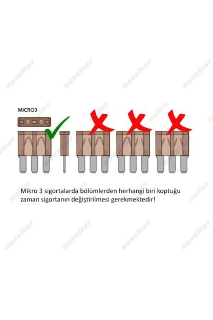 Mikro3 Sigorta Seti 7 Farklı Amperde 7 Adet - Görsel 4