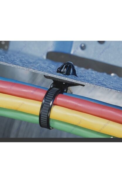 Sabitleme Klipsli Cırt Kelepçe Kablo Bağ 15cm X 5mm - Görsel 3