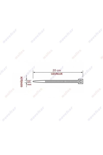 Cırt Kelepçe Kablo Bağı 2,5mm X 20cmboy Beyaz - Görsel 4