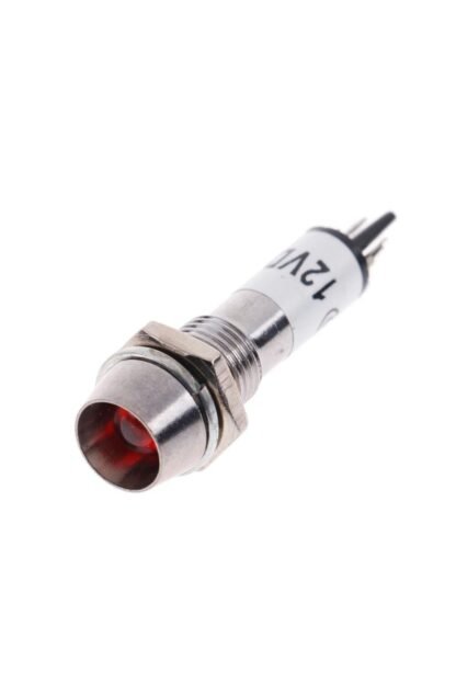 Gösterge Uyarı Işığı Kırmızı Ledli 12v Metal 8mm