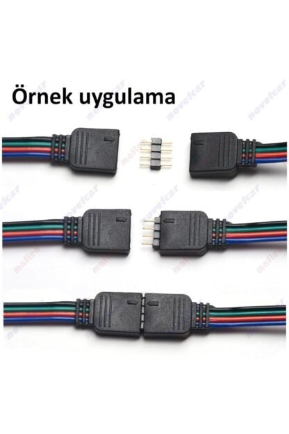 Rgb Connector 4pin 10mm Erkek - Erkek Bağlantı - Görsel 4