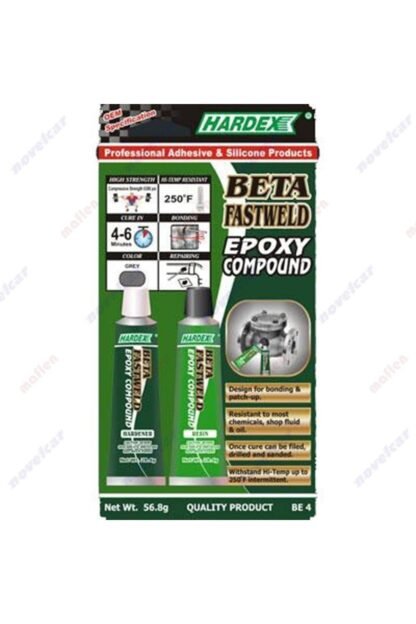 Hardex Epoxy Metal Yapıştırıcı Gri 56 Gr Çift Karışımlı - Görsel 2