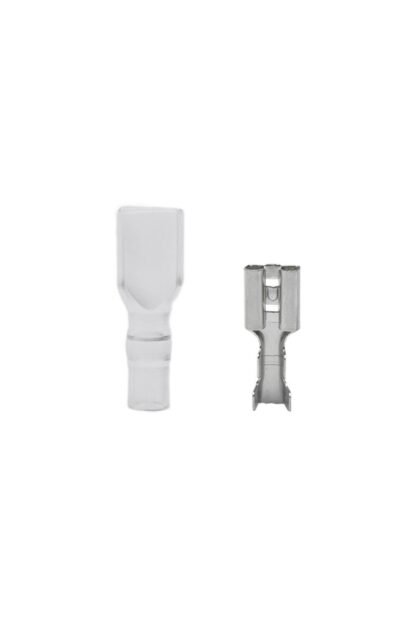 Orta Tip 4,8mm Kablo Ucu Soket Fiş ve Kılıfı Set - Görsel 2