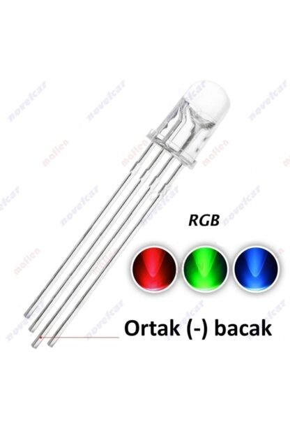 5mm Led Dar Açı 4pin Bacak Rgb - Görsel 4