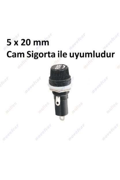 Cam Sigorta Yuvası Vidalı Tip 5x20mm Sigorta Uyumlu - Görsel 2