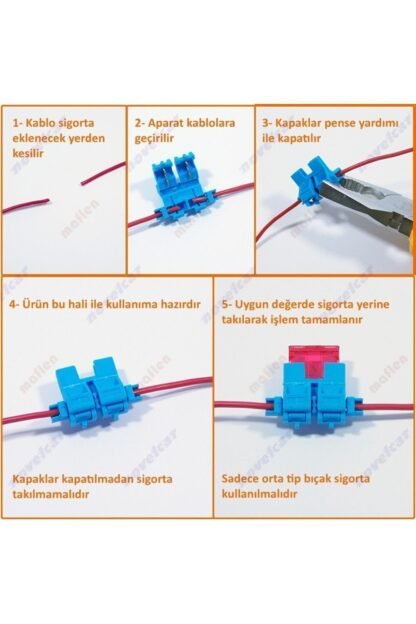 Kablo Üzerine Takılabilen Orta Tip Sigorta Yuvası - Görsel 6