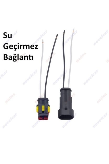 Su Geçirmez Hazır Bağlantı Soket 2pin Dişi+Erkek Set - Görsel 2