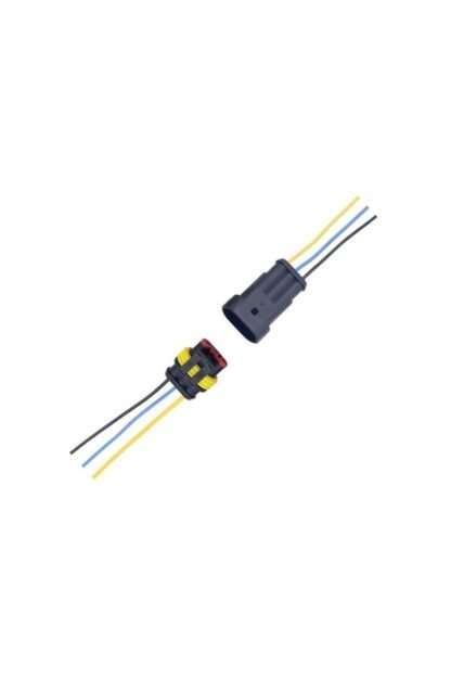 Su Geçirmez Hazır Bağlantı Soket 3pin Dişi+Erkek Set