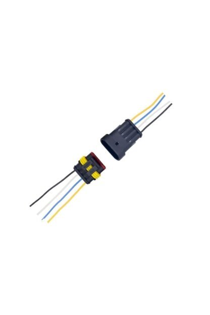 Su Geçirmez Hazır Bağlantı Soket 4pin Dişi+Erkek Set
