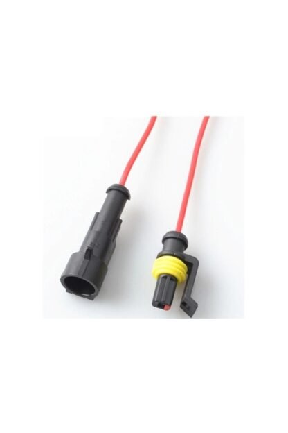 Su Geçirmez Hazır Bağlantı Soket 1pin Dişi+Erkek Set