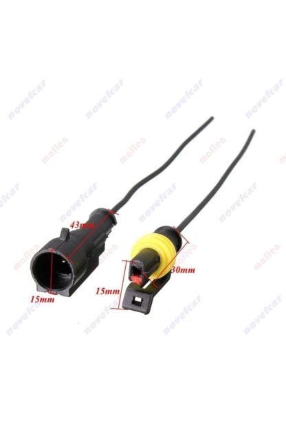 Su Geçirmez Hazır Bağlantı Soket 1pin Dişi+Erkek Set - Görsel 3
