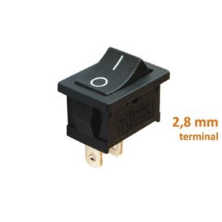 Aç/kapa 1/0 Çıt/çıt Siyah Kare Mini Anahtar Tip02