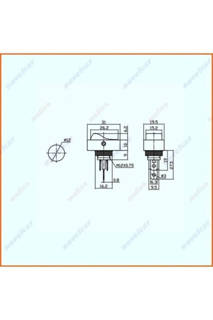 Aç/kapa Çıt/çıt 12v Işıklı Anahtar 25amper Tip14 Kırmızı - Görsel 6