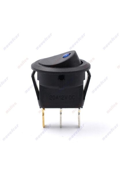 Anahtar Yuvarlak Orta 12v Işıklı Mavi Yuv.led Tip33 - Görsel 2