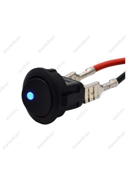Anahtar Yuvarlak Orta 12v Işıklı Mavi Yuv.led Tip33 - Görsel 4