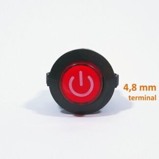 Aç/kapa Bas/çek Yaylı Güç Power Simgeli Buton Tip34