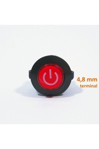 Aç/kapa Bas/çek Yaylı Güç Power Simgeli Buton Tip34