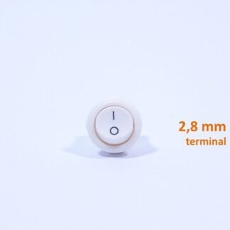 Aç/kapa 1/0 Çıtçıt Beyaz Mini Yuvarlak Anahtar Tip42