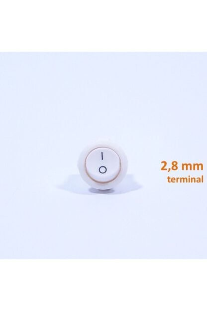 Aç/kapa 1/0 Çıtçıt Beyaz Mini Yuvarlak Anahtar Tip42