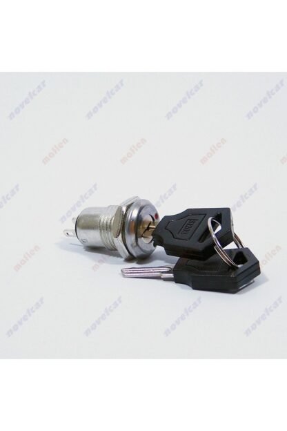 Aç/kapa 1/0 Çift Anahtarlı Key Switch Metal Gövdeli Tip46 - Görsel 2