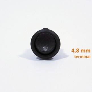 Anahtar Yuvarlak Orta 12v Işıklı Beyaz Yuv.led Tip54