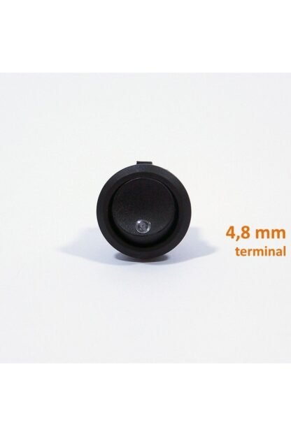 Anahtar Yuvarlak Orta 12v Işıklı Beyaz Yuv.led Tip54