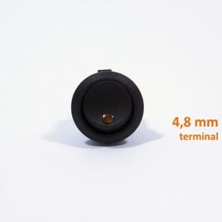 Anahtar Yuvarlak Orta 12v Işıklı Sarı Yuv.led Tip55