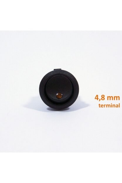 Anahtar Yuvarlak Orta 12v Işıklı Sarı Yuv.led Tip55