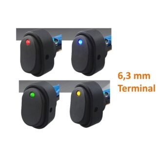 Aç/kapa Çıt/çıt 12v Işıklı Anahtar 25amper Sarı Ledli Tip63