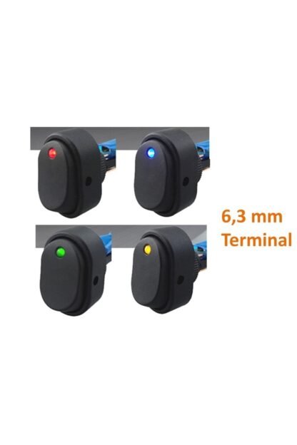 Aç/kapa Çıt/çıt 12v Işıklı Anahtar 25amper Sarı Ledli Tip63