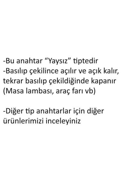 Aç/kapa 1/0 Çıt/çıt 220v Sarı Işıklı Anahtar Tip66 - Görsel 5