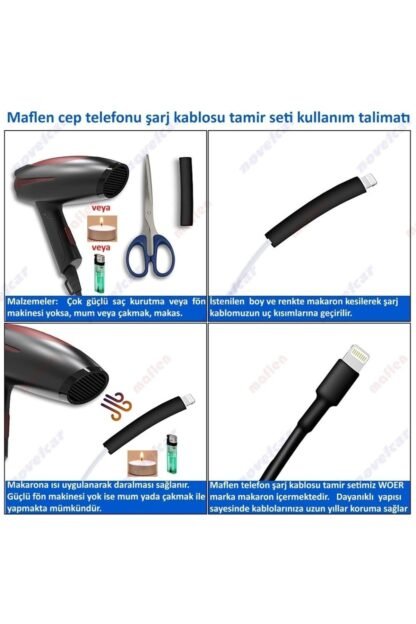 Cep Telefonu Şarj Kablo Makaronu 60 Kablo Tamir Eder - Görsel 5