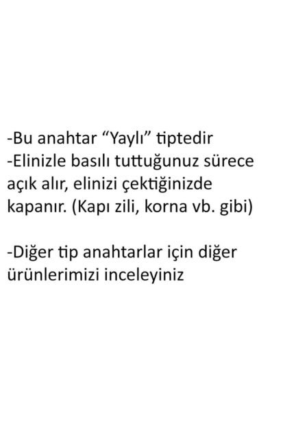 Aç/kapa 1/0 Bas/çek Yaylı Siyah Buton Anahtar Tip70 - Görsel 5