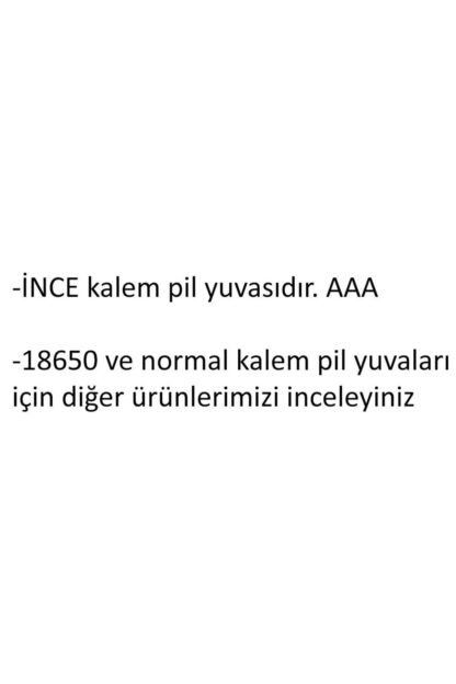 Ikili 2x Aaa Ince Kalem Pil Yuvası Tutucu Kablolu - Görsel 2