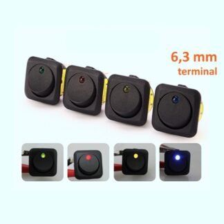 Aç/kapa Led Işıklı Yüksek Kapasite Anahtar 25amper Mavi Tip114