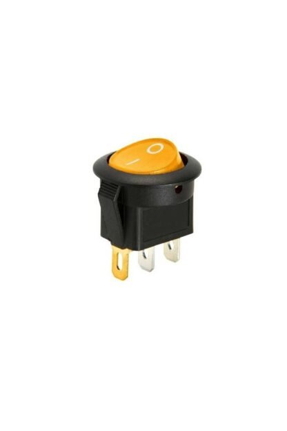 Aç/kapa 1/0 Çıt/çıt 12v Sarı Işıklı Yuvarlak Anahtar Tip116