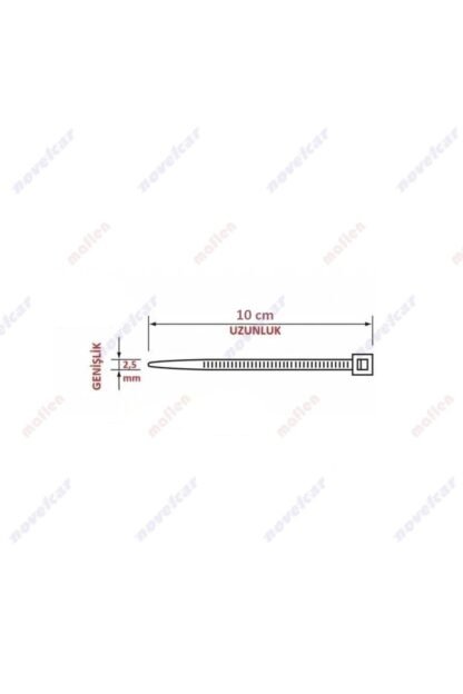 Cırt Kelepçe Kablo Bağı 2,5mm X 10cmboy Beyaz - Görsel 2