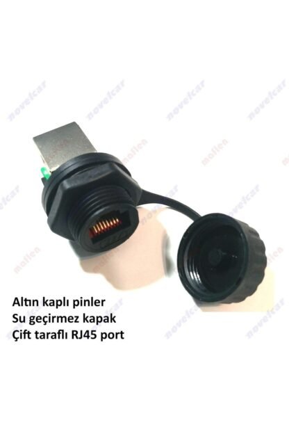 Su Toz Geçirmez Rj45 Pano Ethernet Fişi Soketi Çift Taraflı - Görsel 3