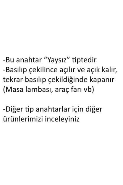 Aç/kapa Mandal Tip Çevirmeli Anahtar Tek Konum Tip57 - Görsel 6